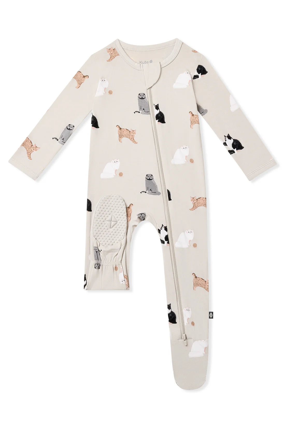 Fluffy Cat Zippered Footie