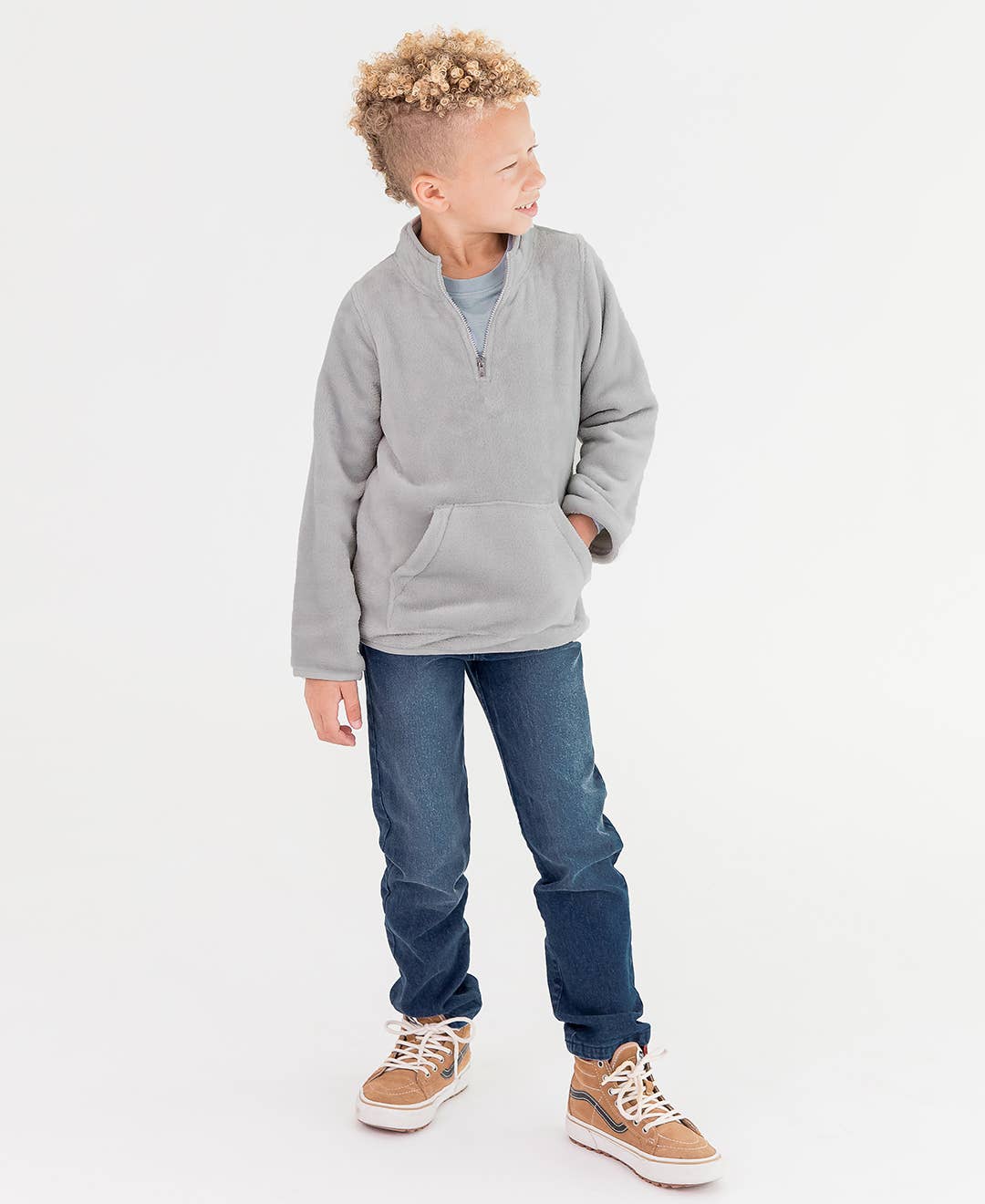 Boys Medium Wash Straight Jeans