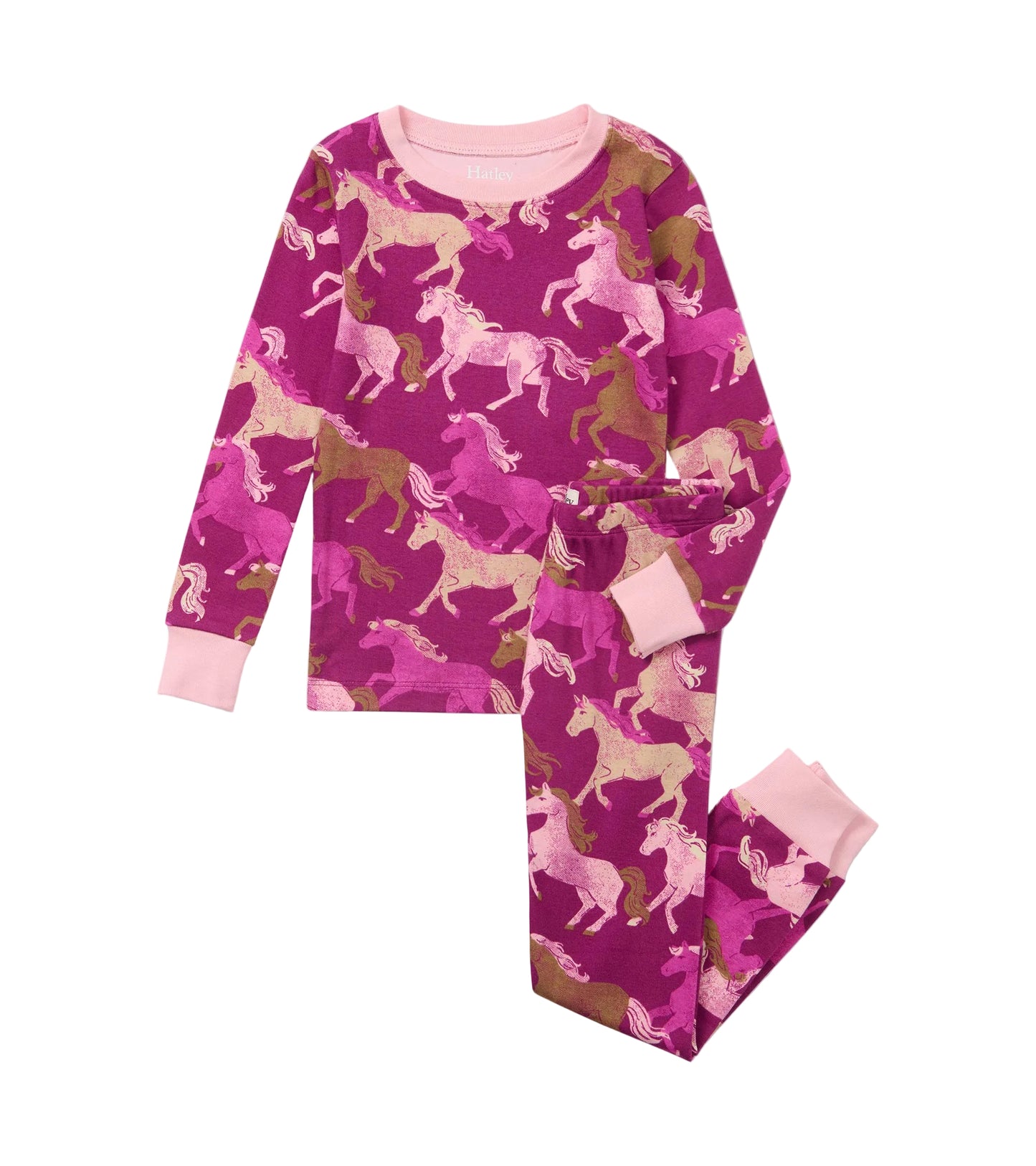 Galloping Horses Cotton Rib Pajama Set