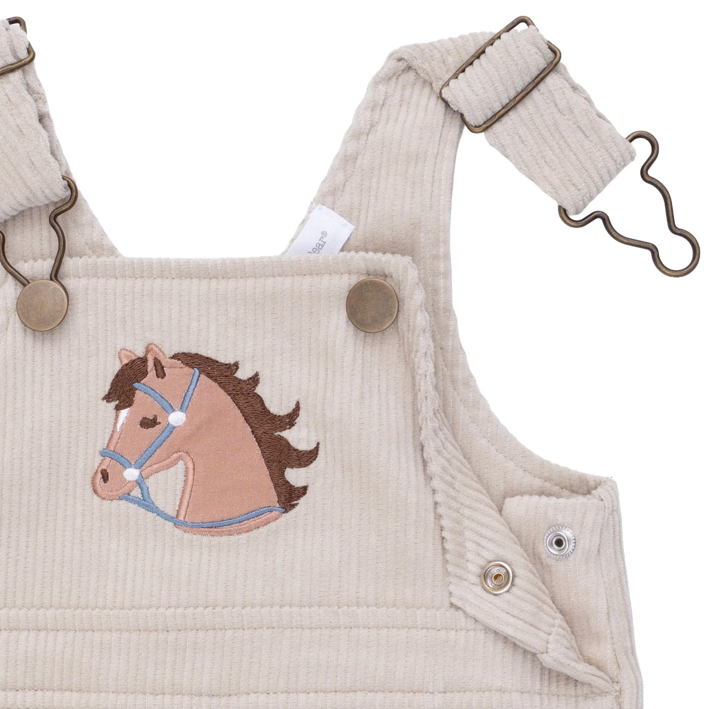 Peyote Corduroy Uni Old School Overall With Horse Appliqué