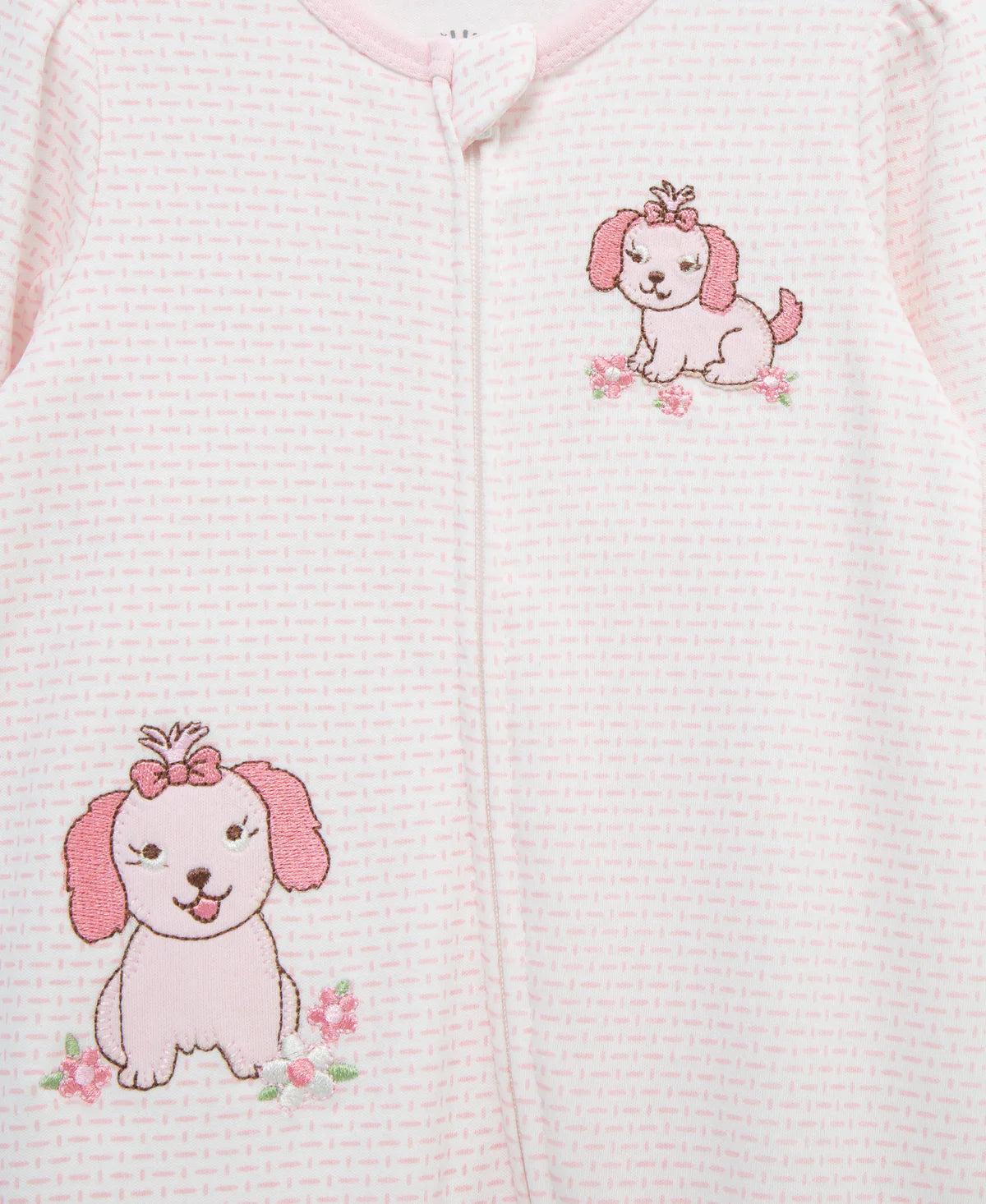 Lovely Pups Zip Footie
