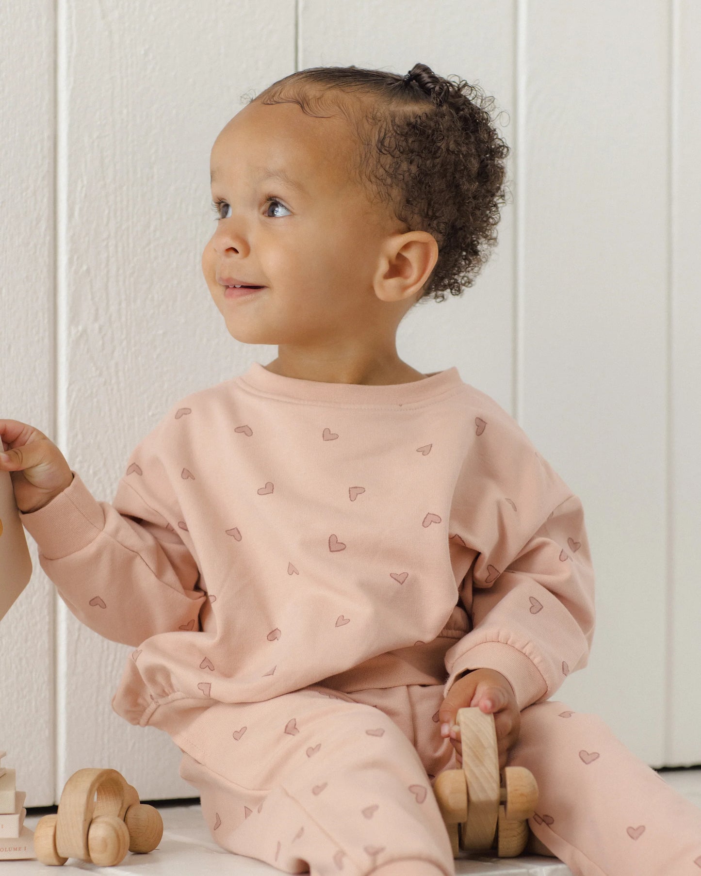 Relaxed Sweatshirt and Sweatpant Set Hearts