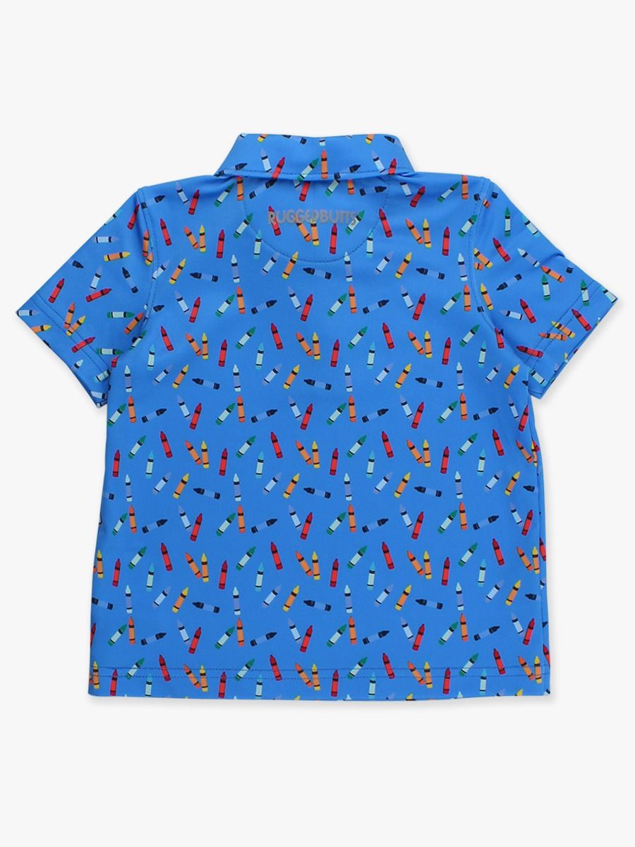 Knit Short Sleeve Performance Polo Tiny Crayons