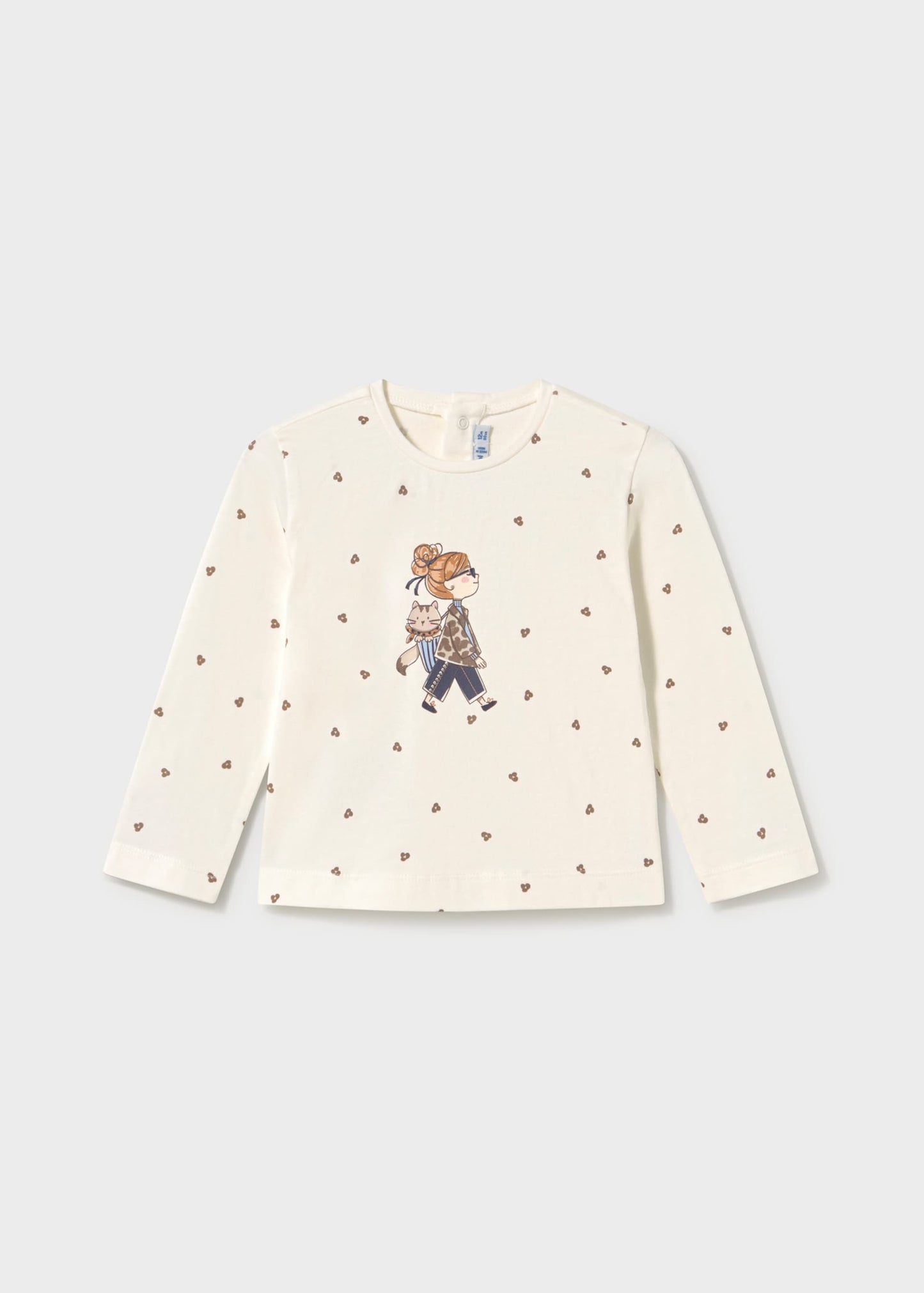 Kitty Long Sleeve Tee & Leopard Flare Legging Set
