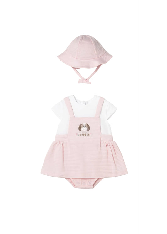 Puppy Skirted Bubble Set With Hat