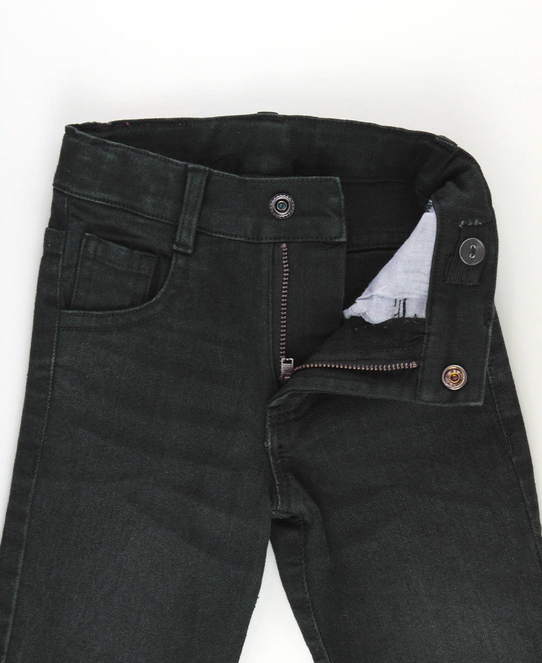 Boys Black Wash Straight Jeans