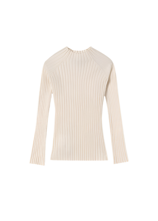 Rib Mock Neck Sweater