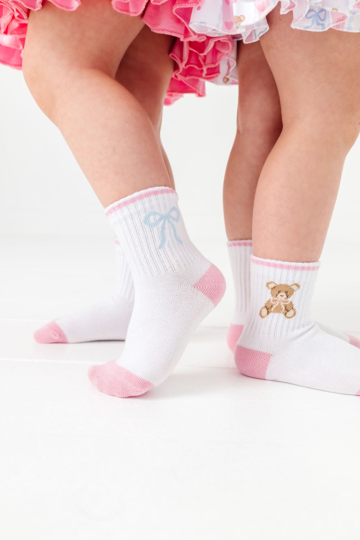 Crew Socks 3-Pack Teddy Bow