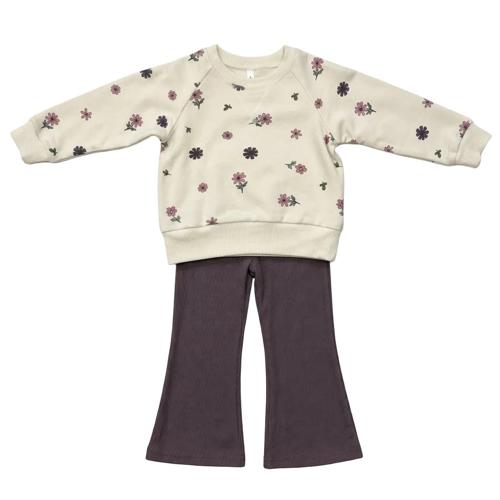 Fleece Sweatshirt & Flare Pants Wild Stem