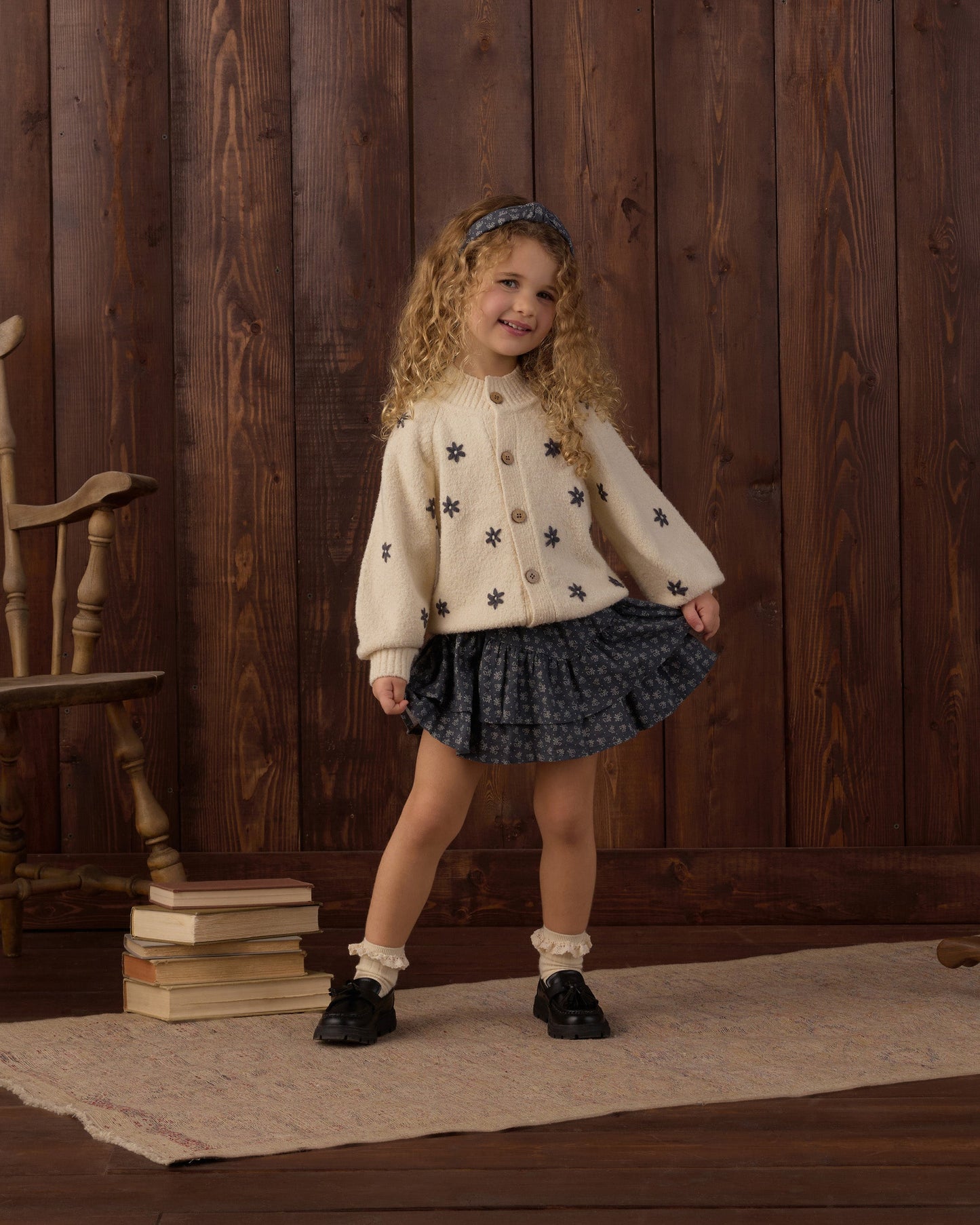 Tulip Cardigan Midnight Daisy