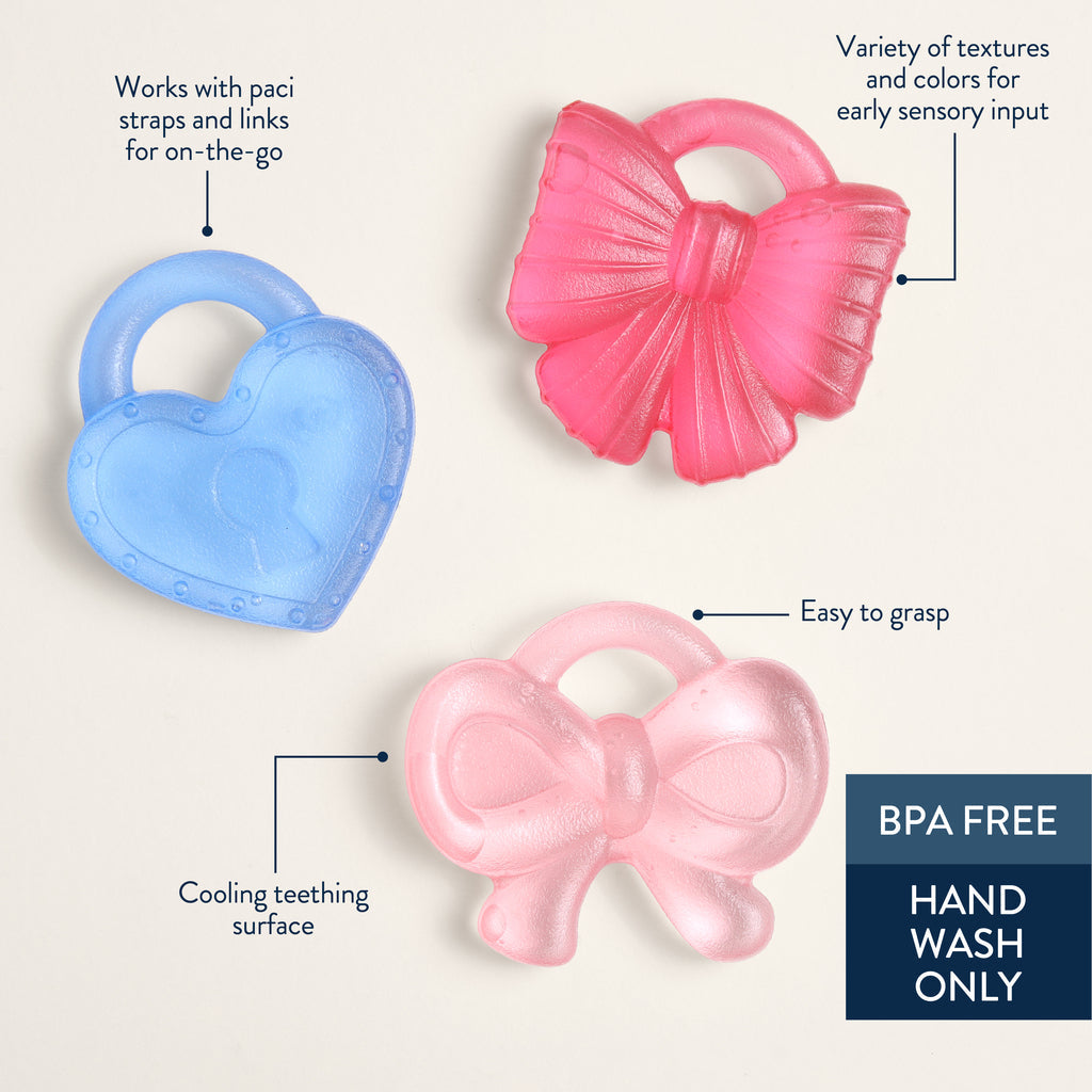 Cutie Coolers Water Filled Teethers (3 Pack) Bow