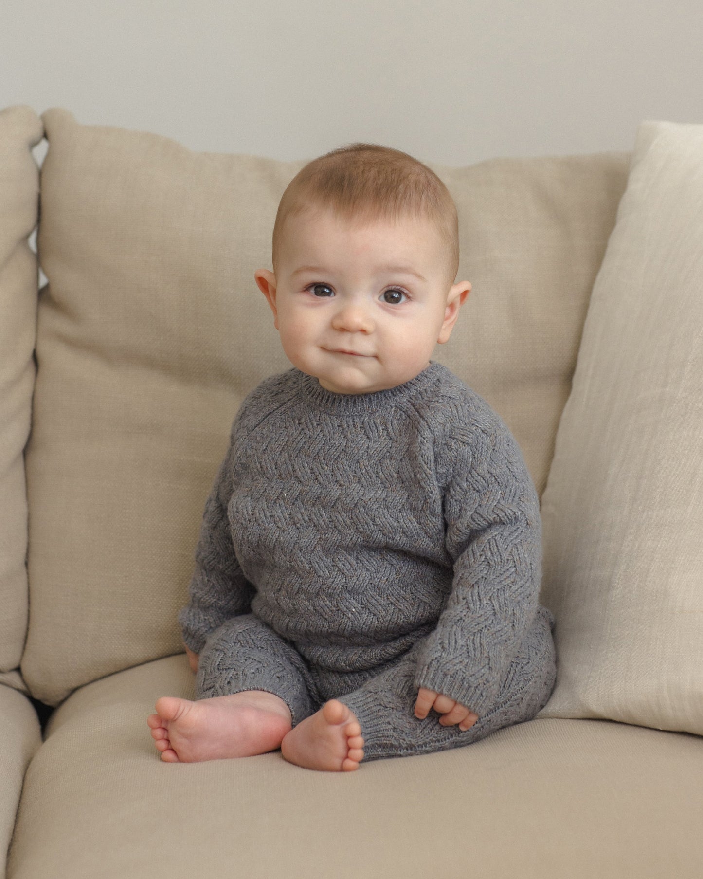 Knit Sweater and Pant Set Heathered Slate