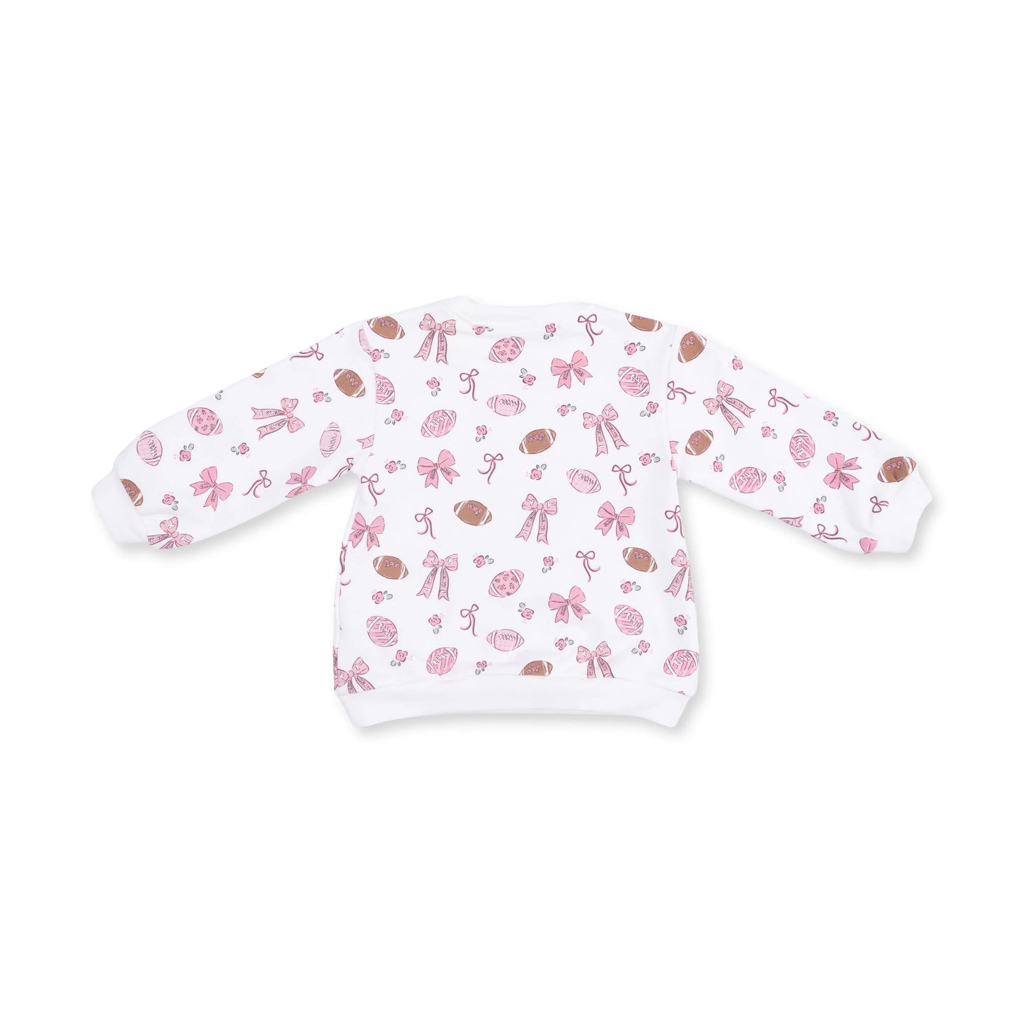 Footballs and Bows Oversized Sweatshirt and Baby Bells