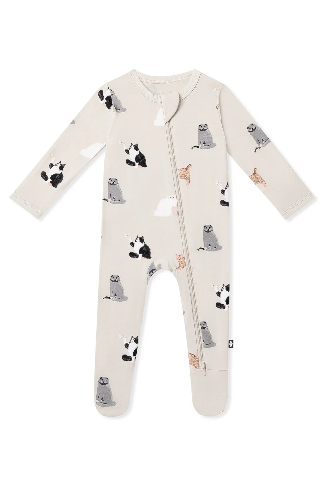 Fluffy Cat Zippered Footie