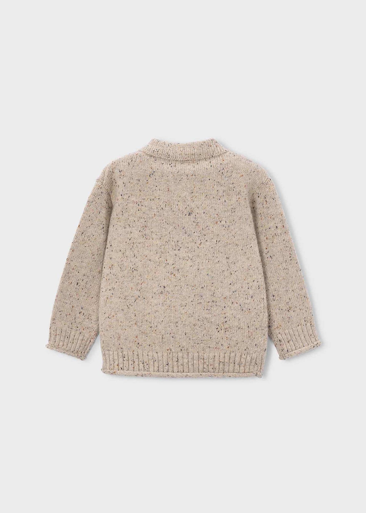 Tweed Polo Collar Sweater