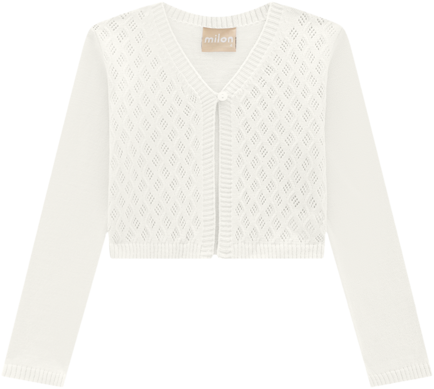 Milon Off White Shrug Knit Cardigan
