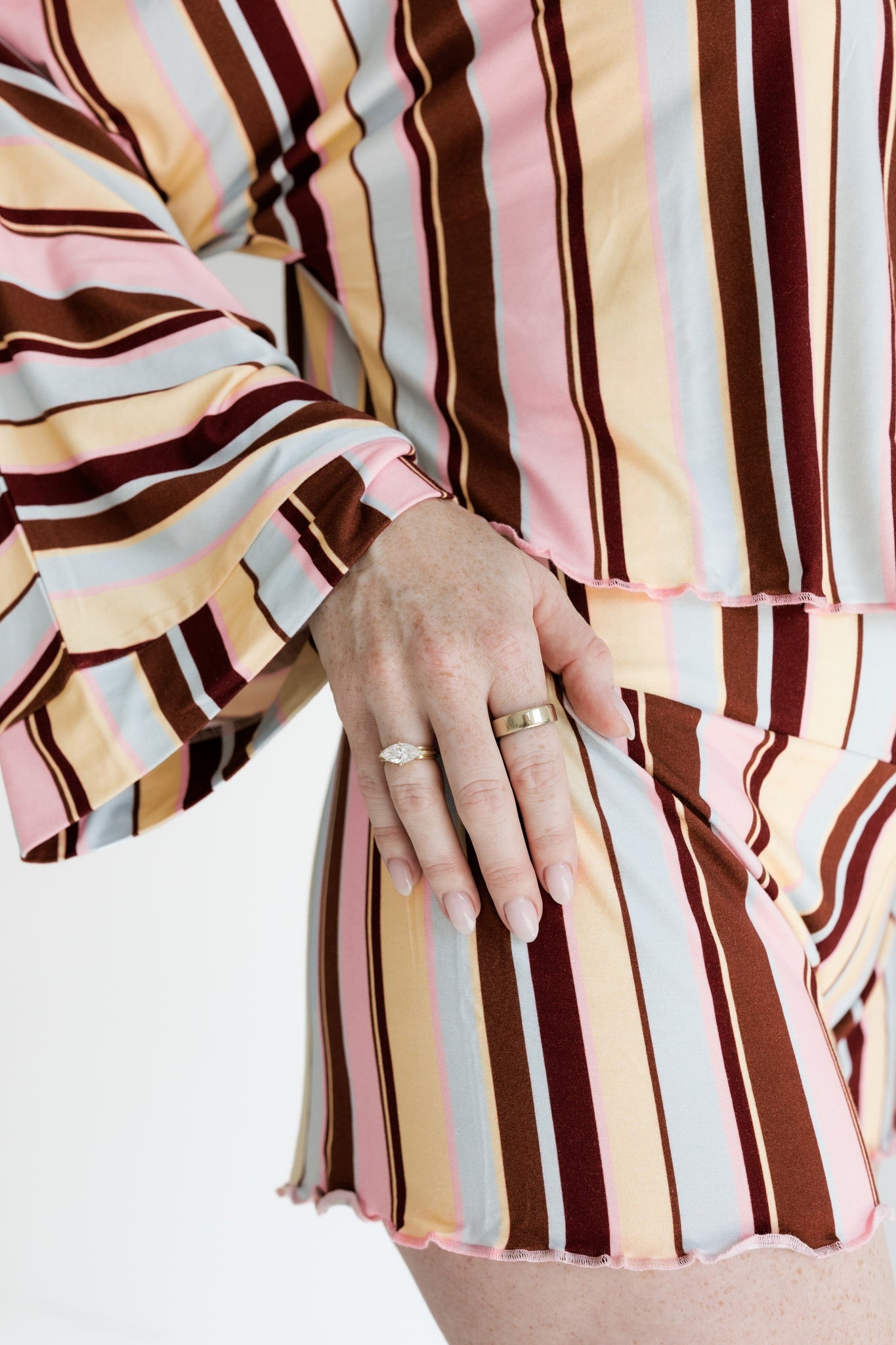Capri Stripe Women’s Relaxed Sleeve Set