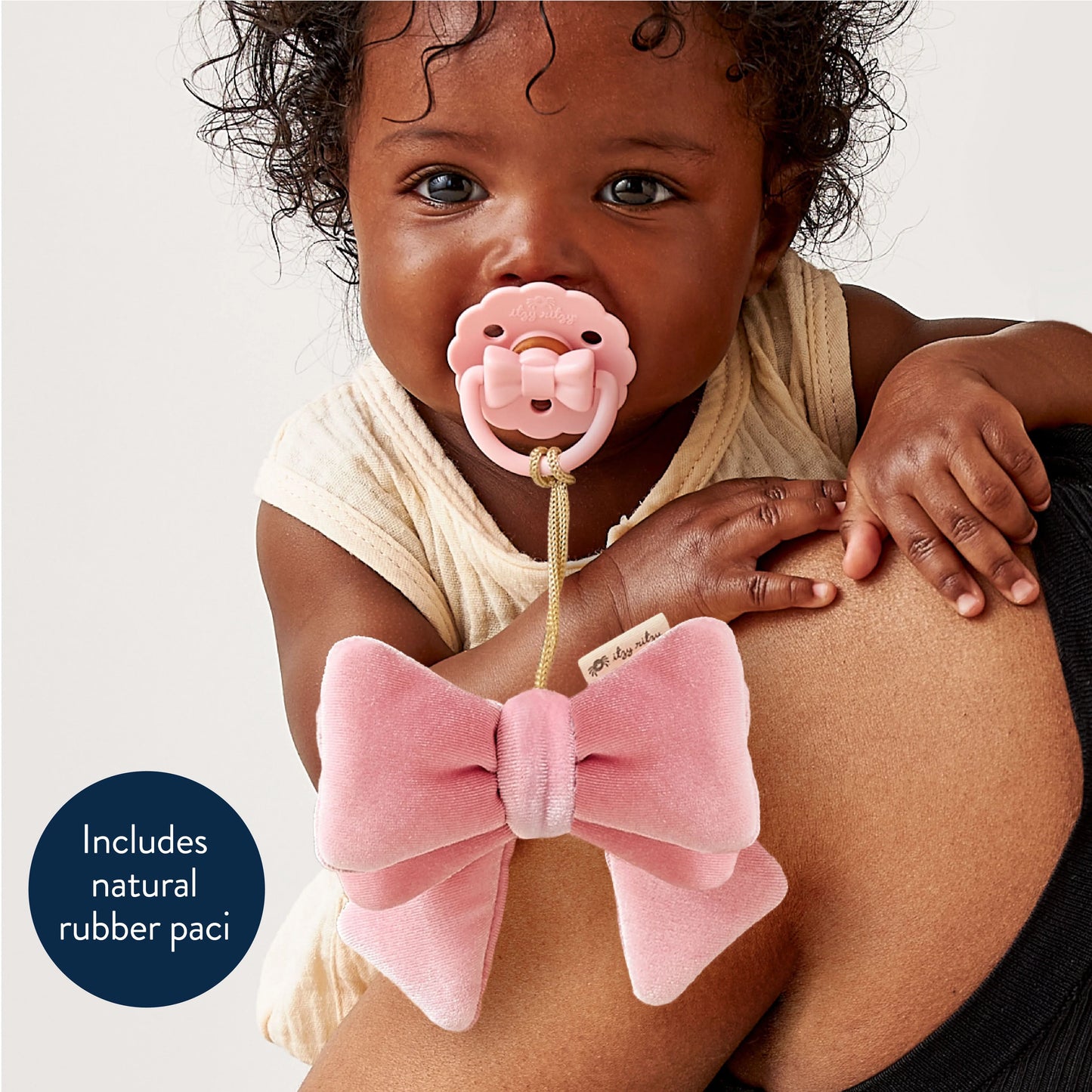 Bow Bitzy Pal Natural Rubber Pacifier & Plush