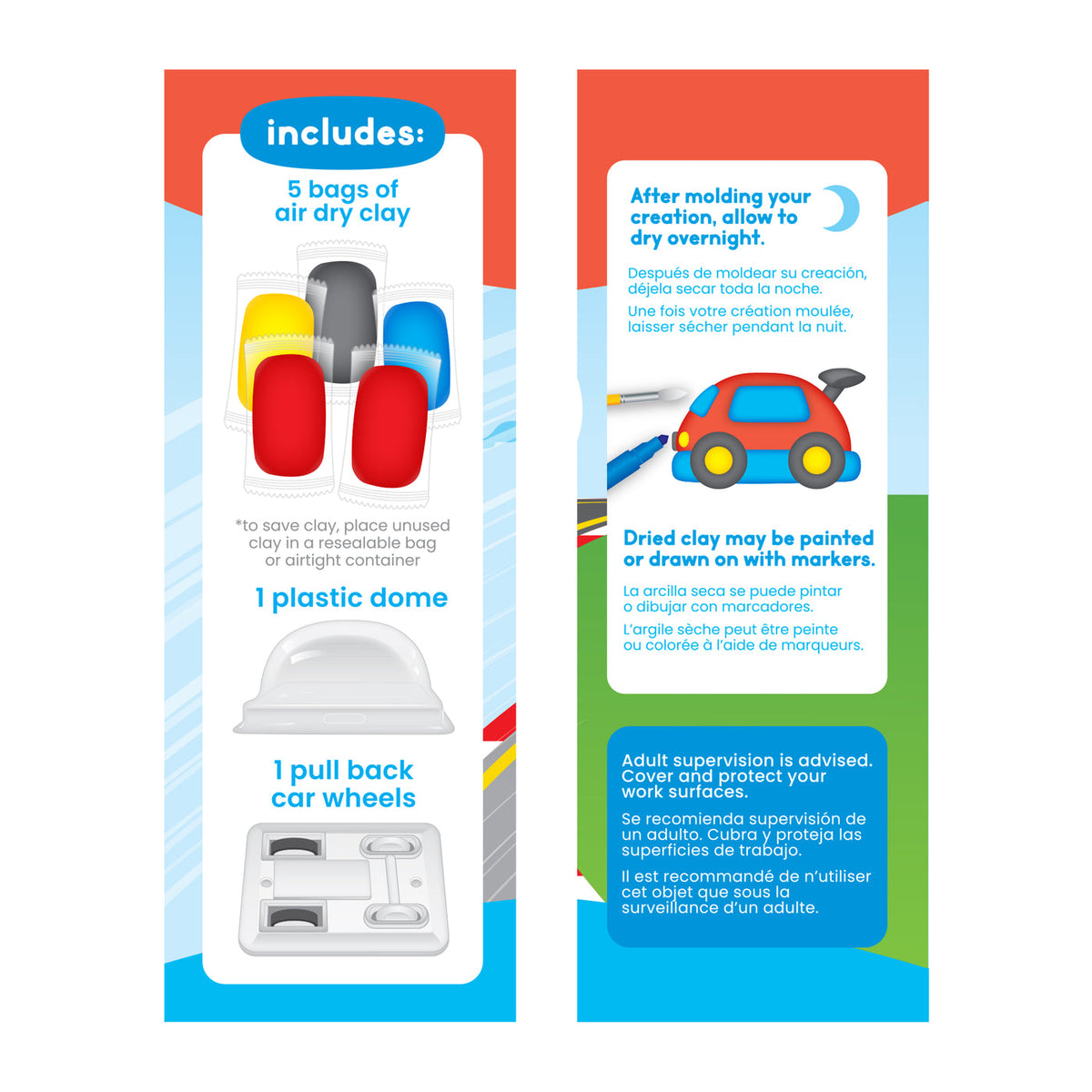 Creatibles Air Dry Clay Kit - Zoomie Racecar