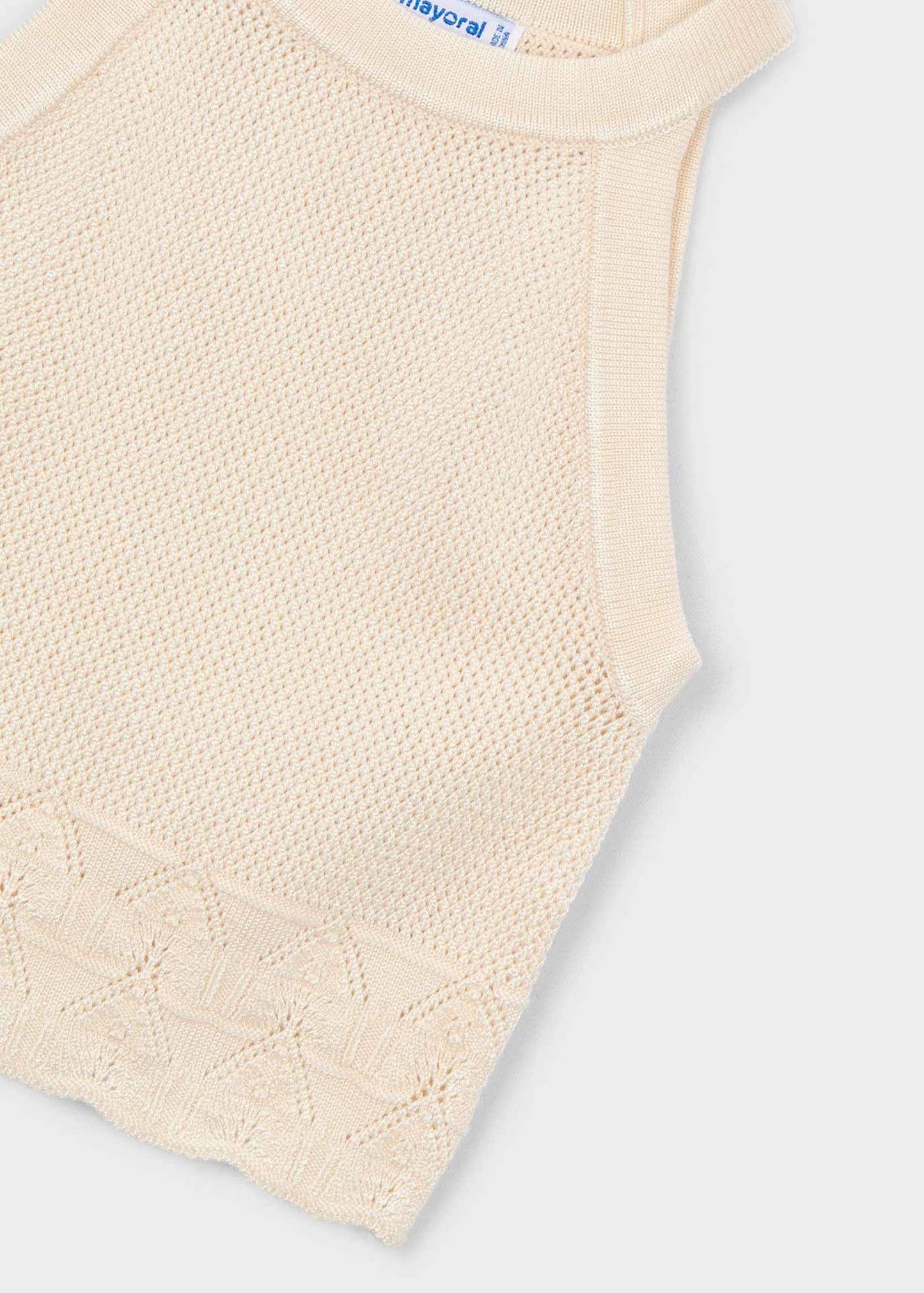 Mini Floral Blue Skirt & Cream Tank Set