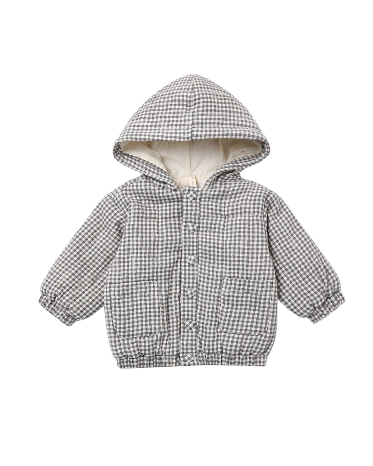 Hooded Woven Jacket Midnight Gingham