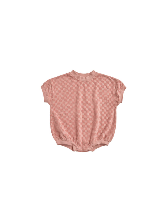 Pink Check Noah Romper