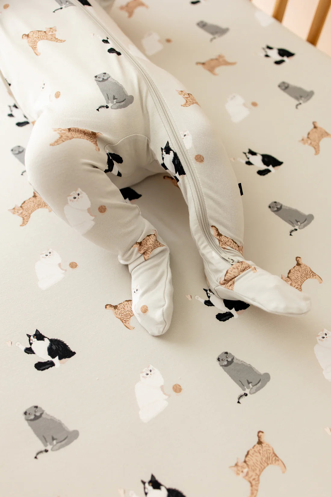 Fluffy Cat Zippered Footie