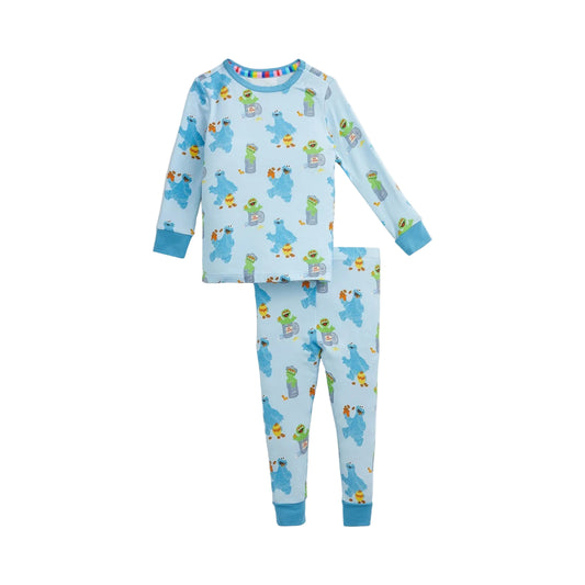 Magnetic Me Cookie Monster Modal Long Sleeve Pajama Set