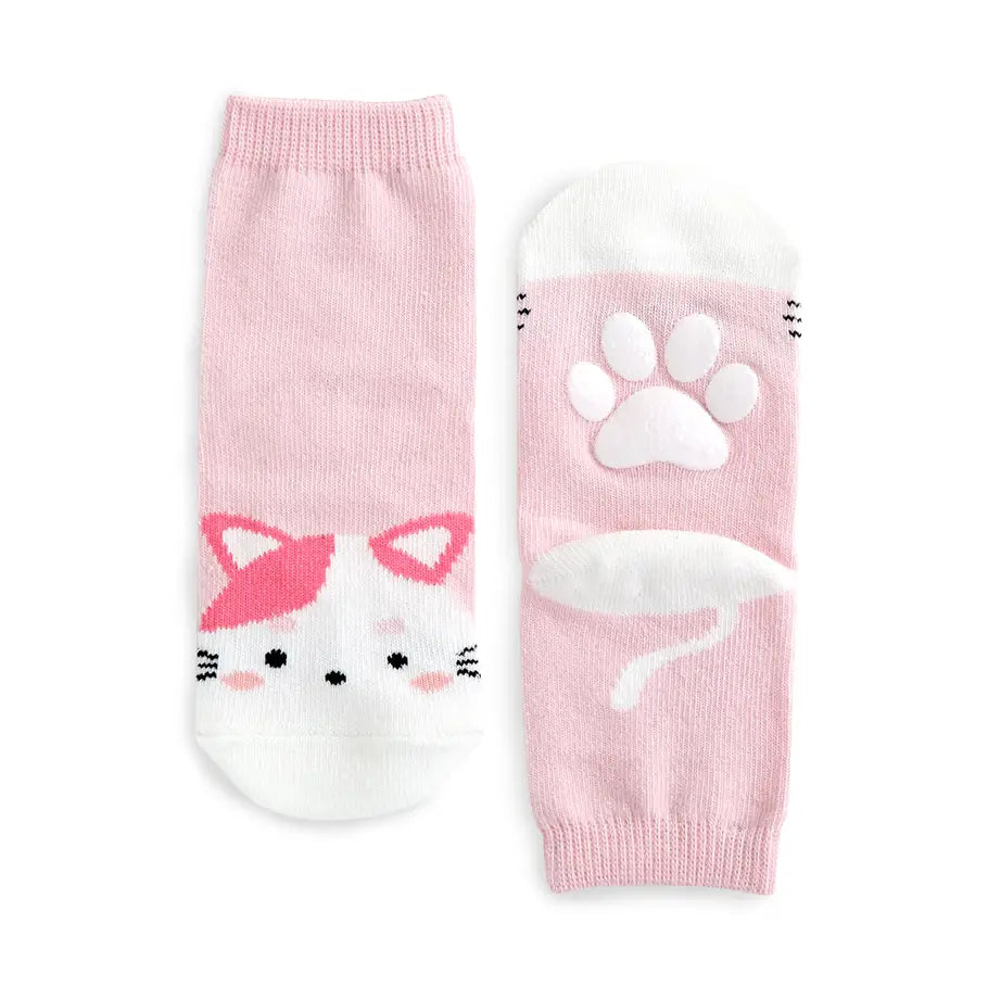 Non-Slip Grip Ankle Socks Cat Zoo