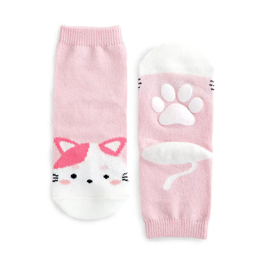 Non-Slip Grip Ankle Socks Cat Zoo