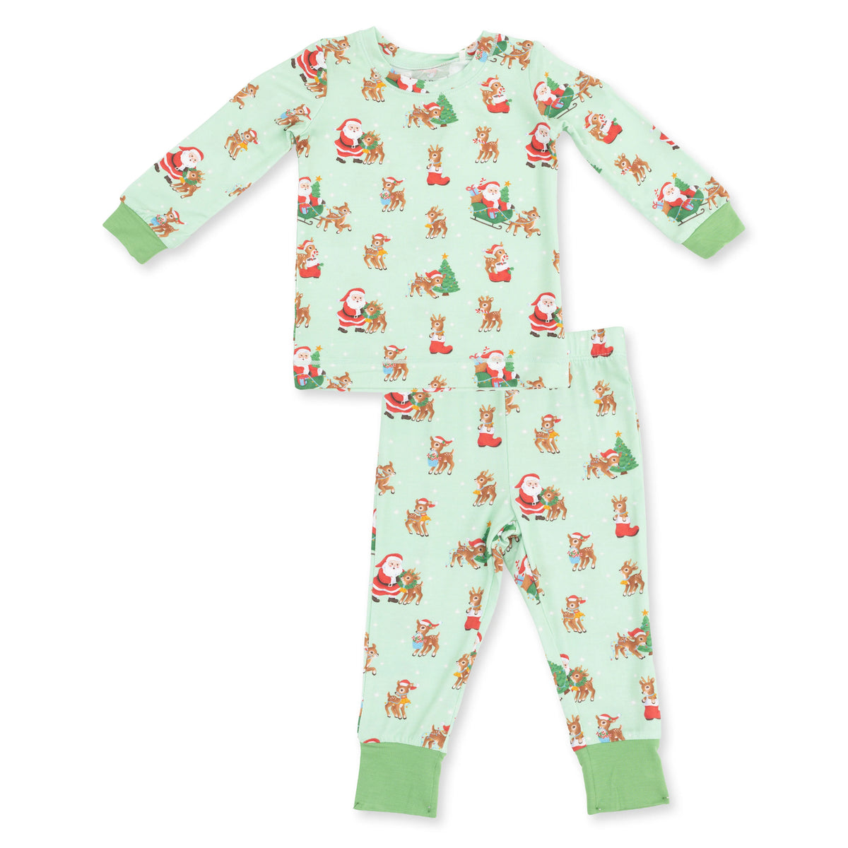 Vintage Reindeer & Santa Uni Long Sleeve Loungewear Set