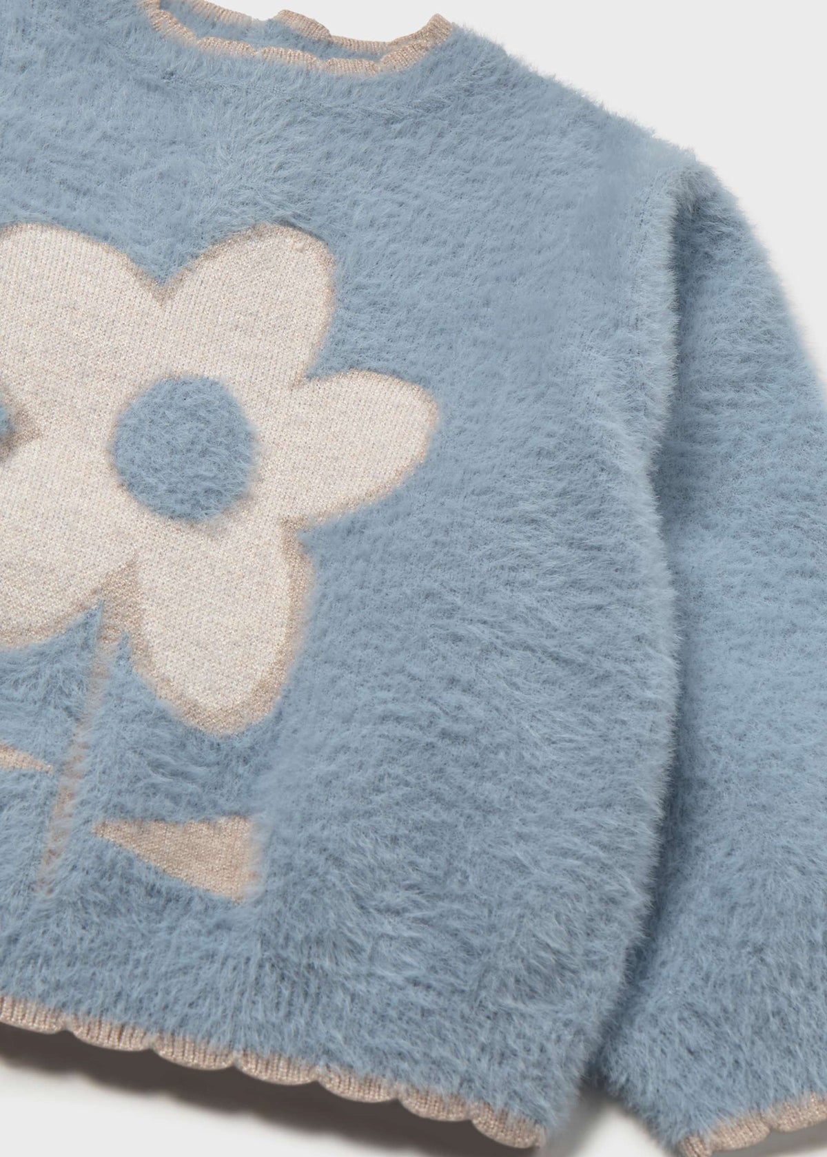 Blue Flower Sweater & Printed Legging Set