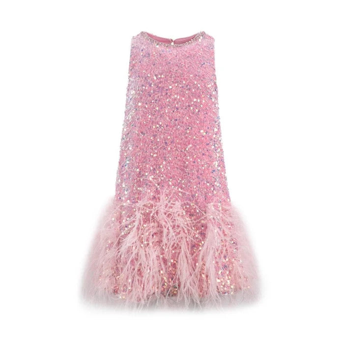 Sequin Feather Pretty Dress