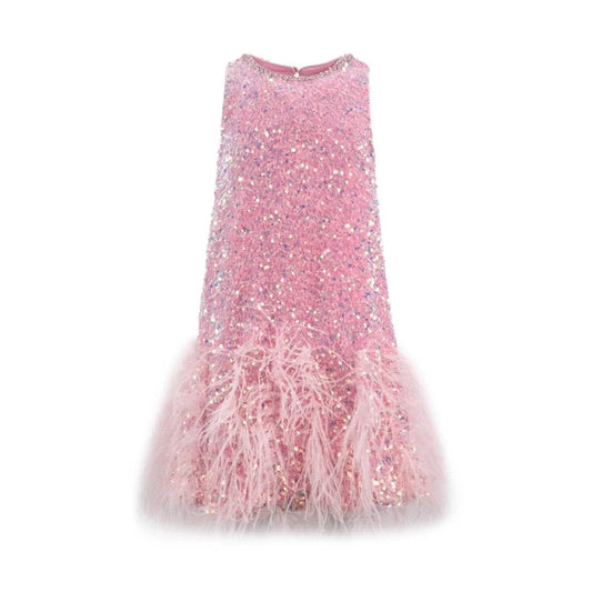 Sequin Feather Pretty Dress