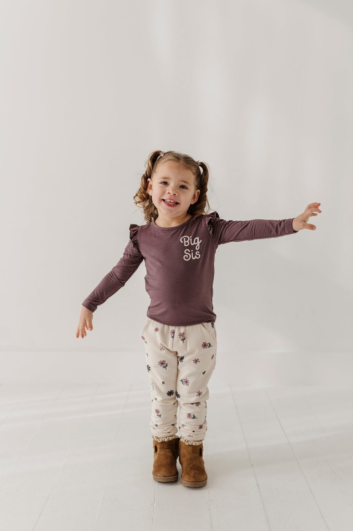 Big Sis Long Sleeve Ruffle Top