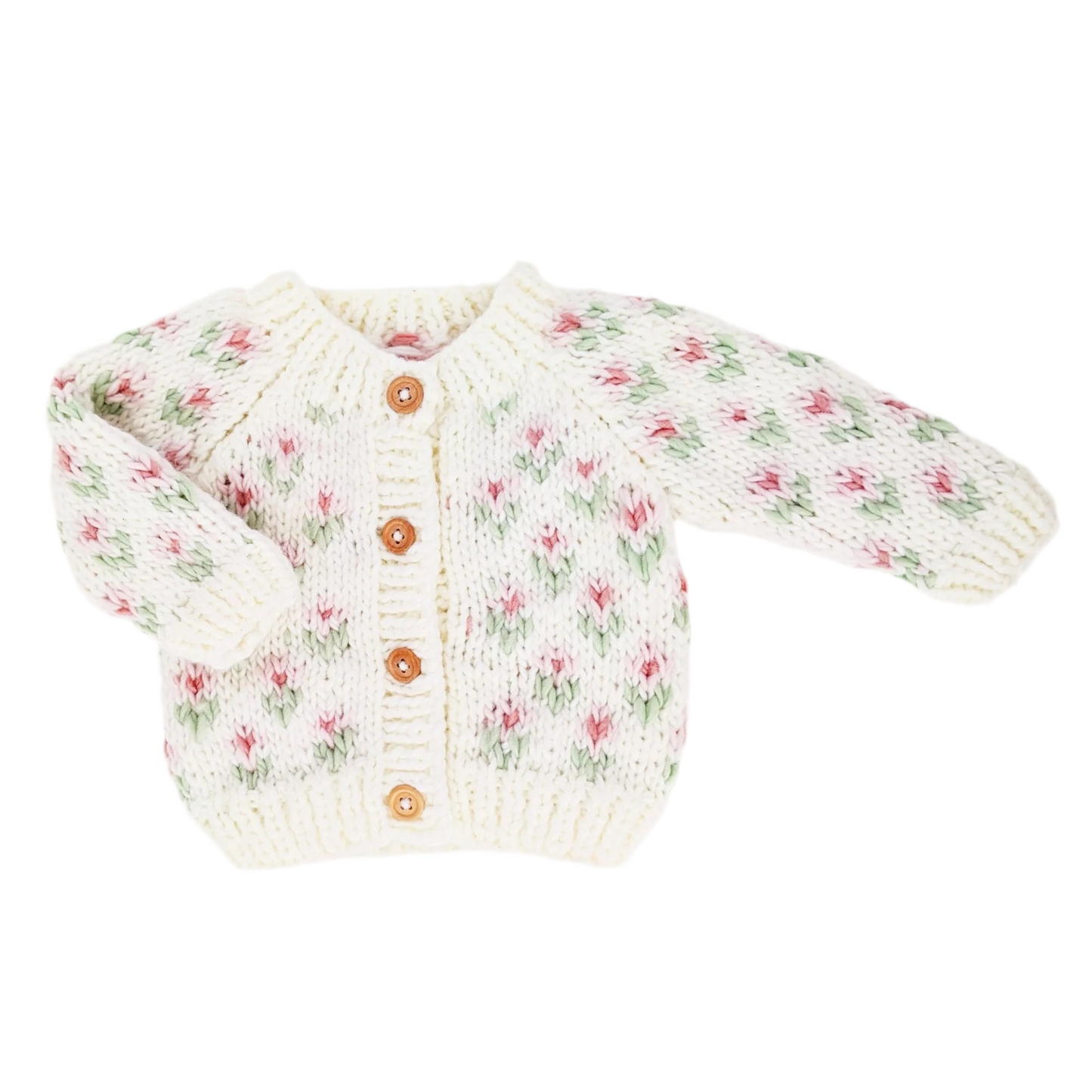 Bitty Blooms Blush Cardigan Sweater