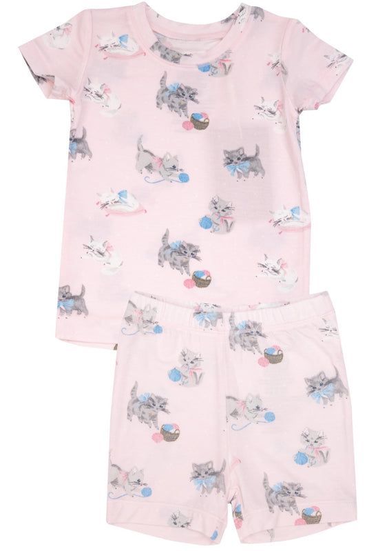 Bamboo Vintage Kitten Short Loungewear Set