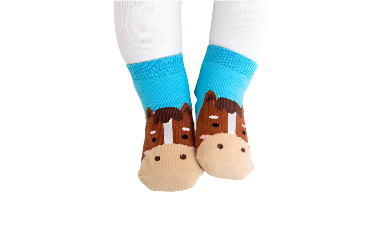 Horse Zoo Baby Animal Socks