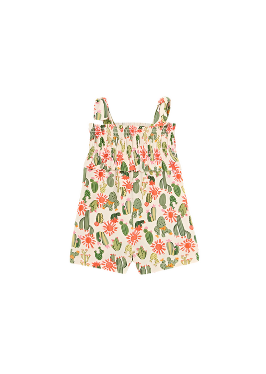 Knit Cactus Printed Romper