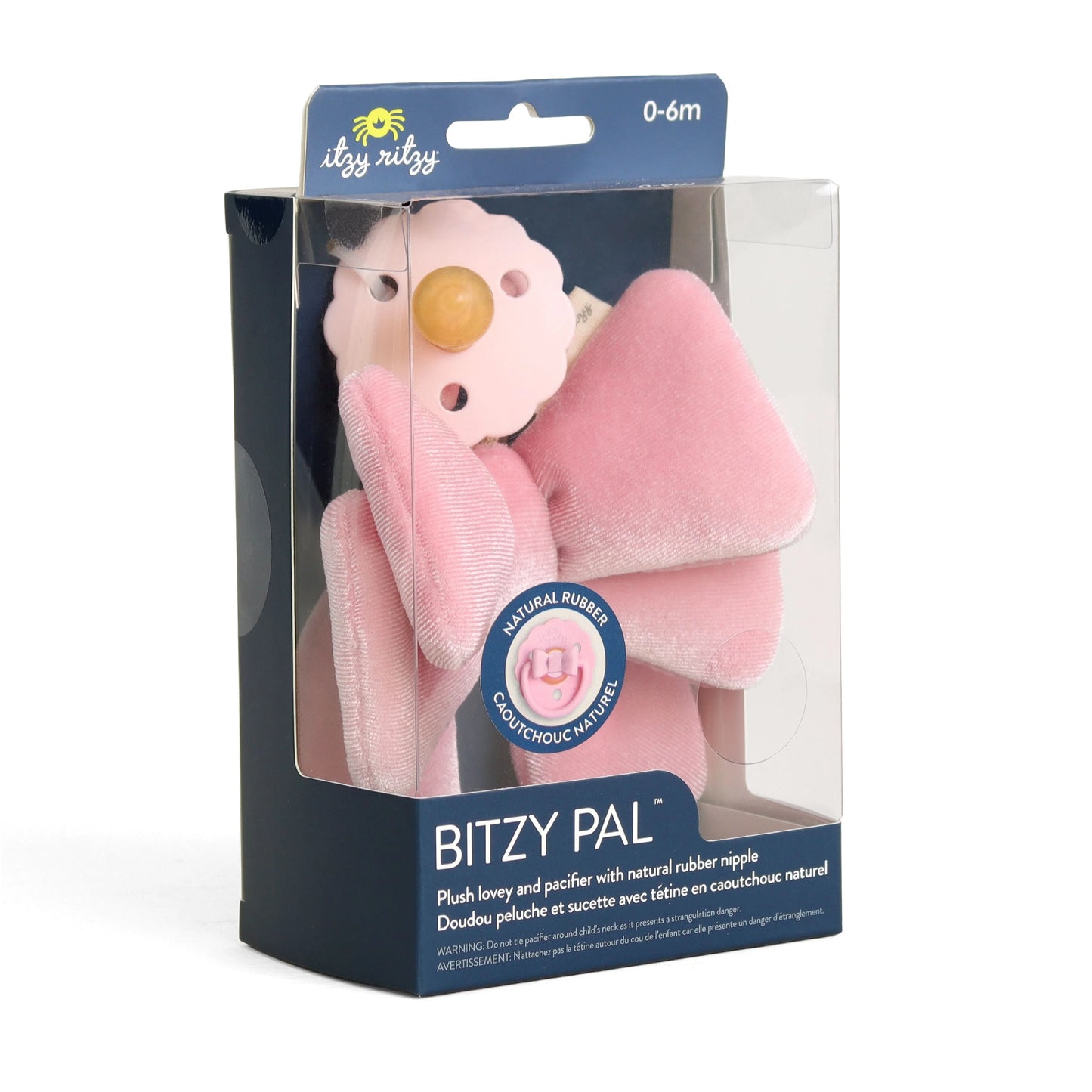 Bow Bitzy Pal Natural Rubber Pacifier & Plush