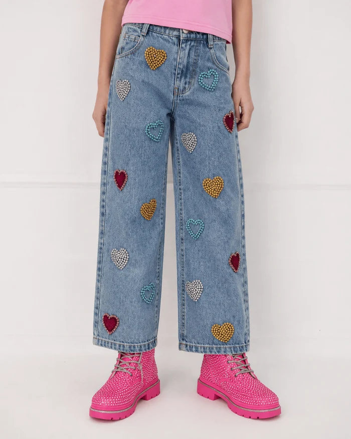Gems Rainbow Heart Jeans