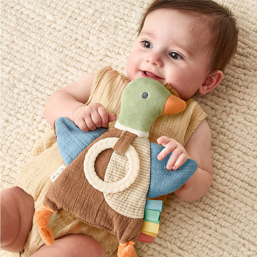 Mallard Duck Bitzy Crinkle™ Sensory Toy with Teether