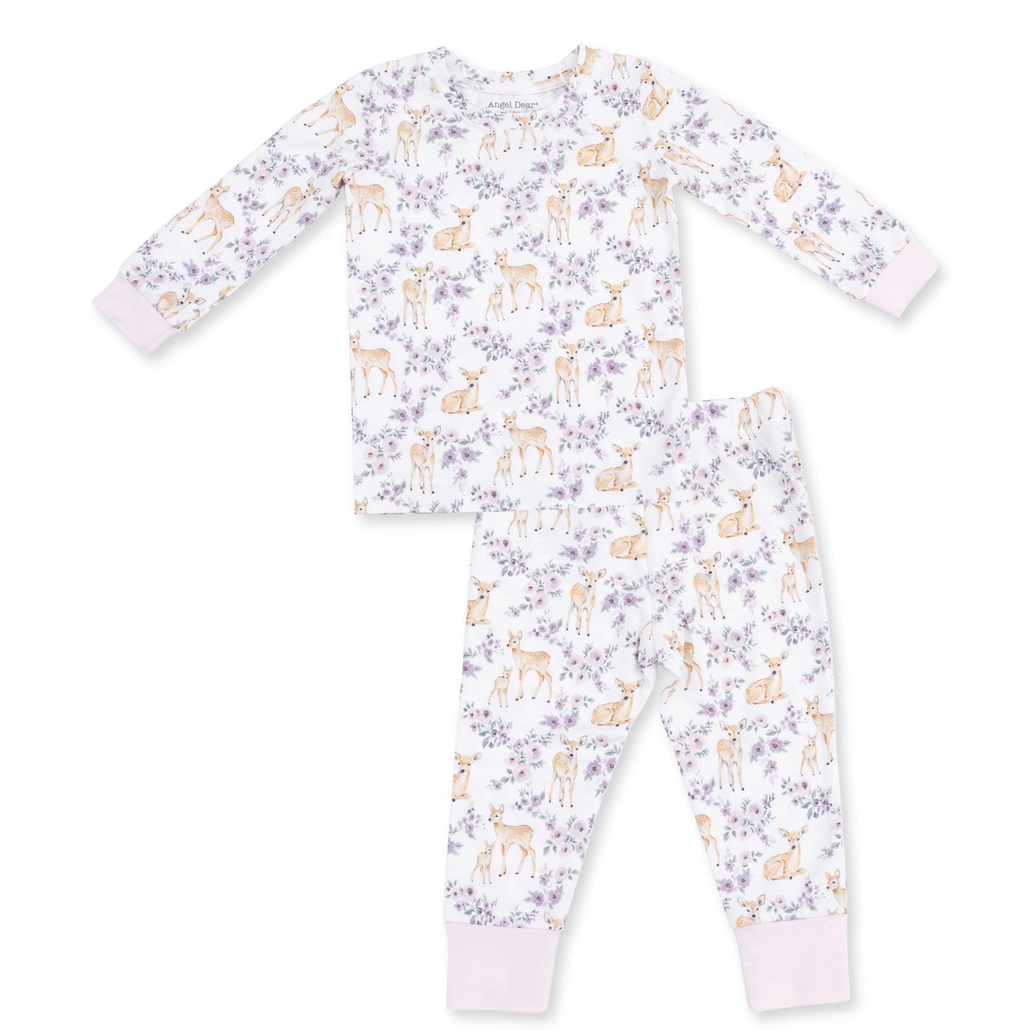 Floral Deer Long Sleeve Loungewear Set