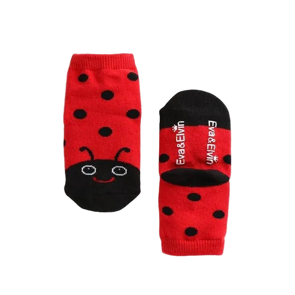 Non-Slip Grip Ankle Socks Ladybug Zoo