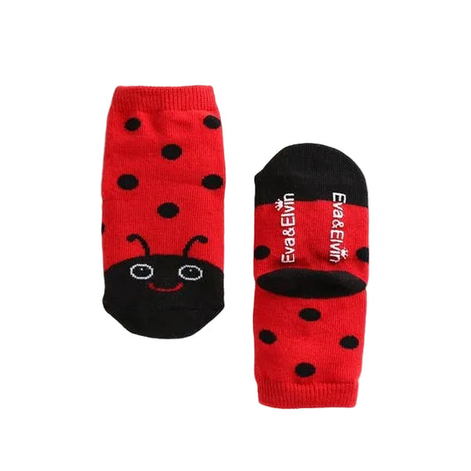 Non-Slip Grip Ankle Socks Ladybug Zoo