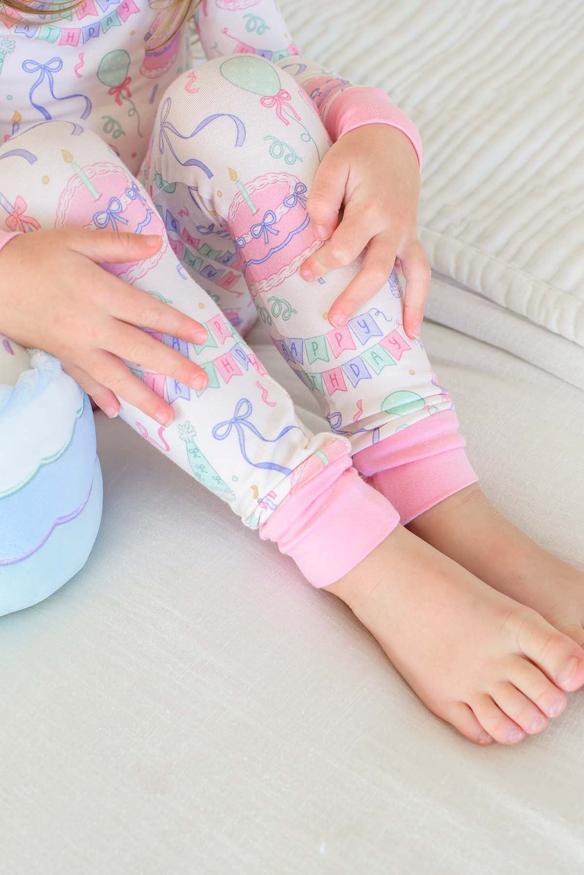 Two-Piece Bamboo Pajamas | Birthday Bash Pink