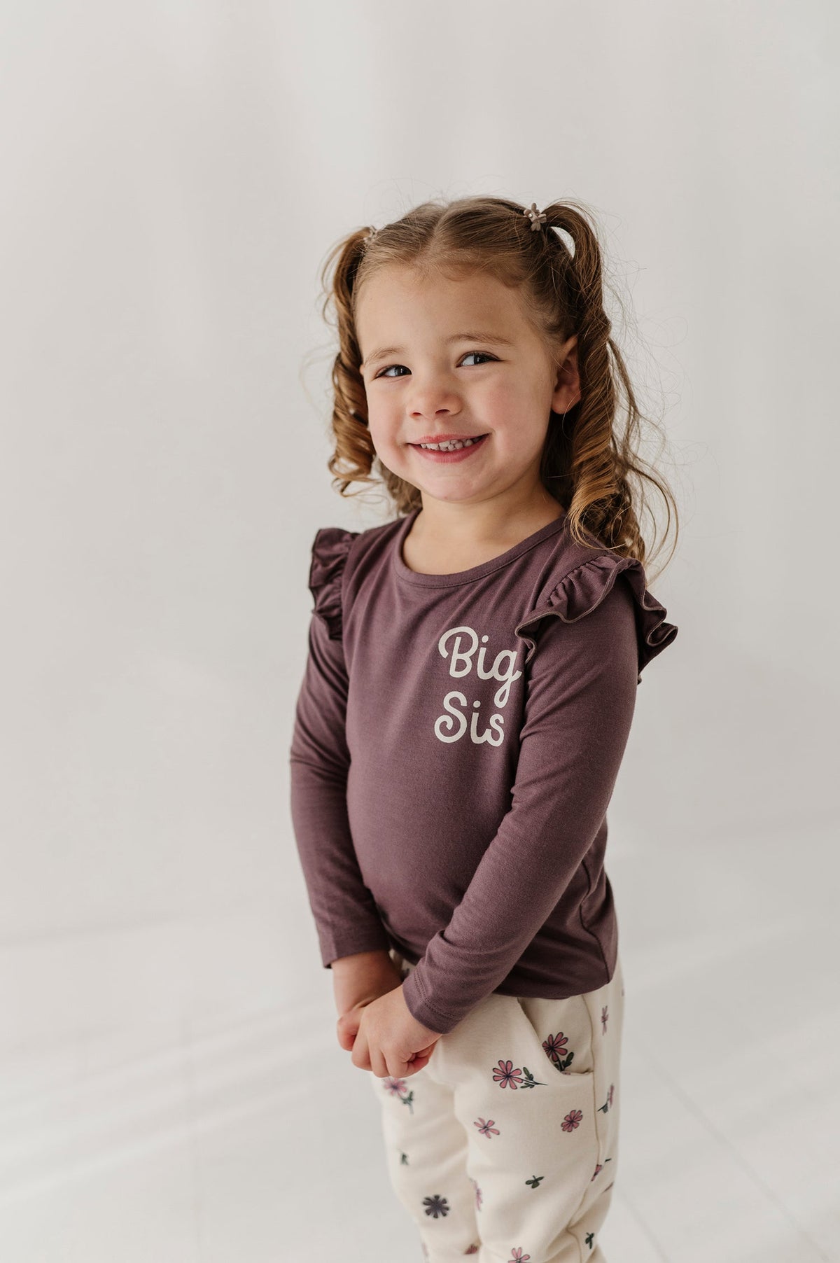 Big Sis Long Sleeve Ruffle Top