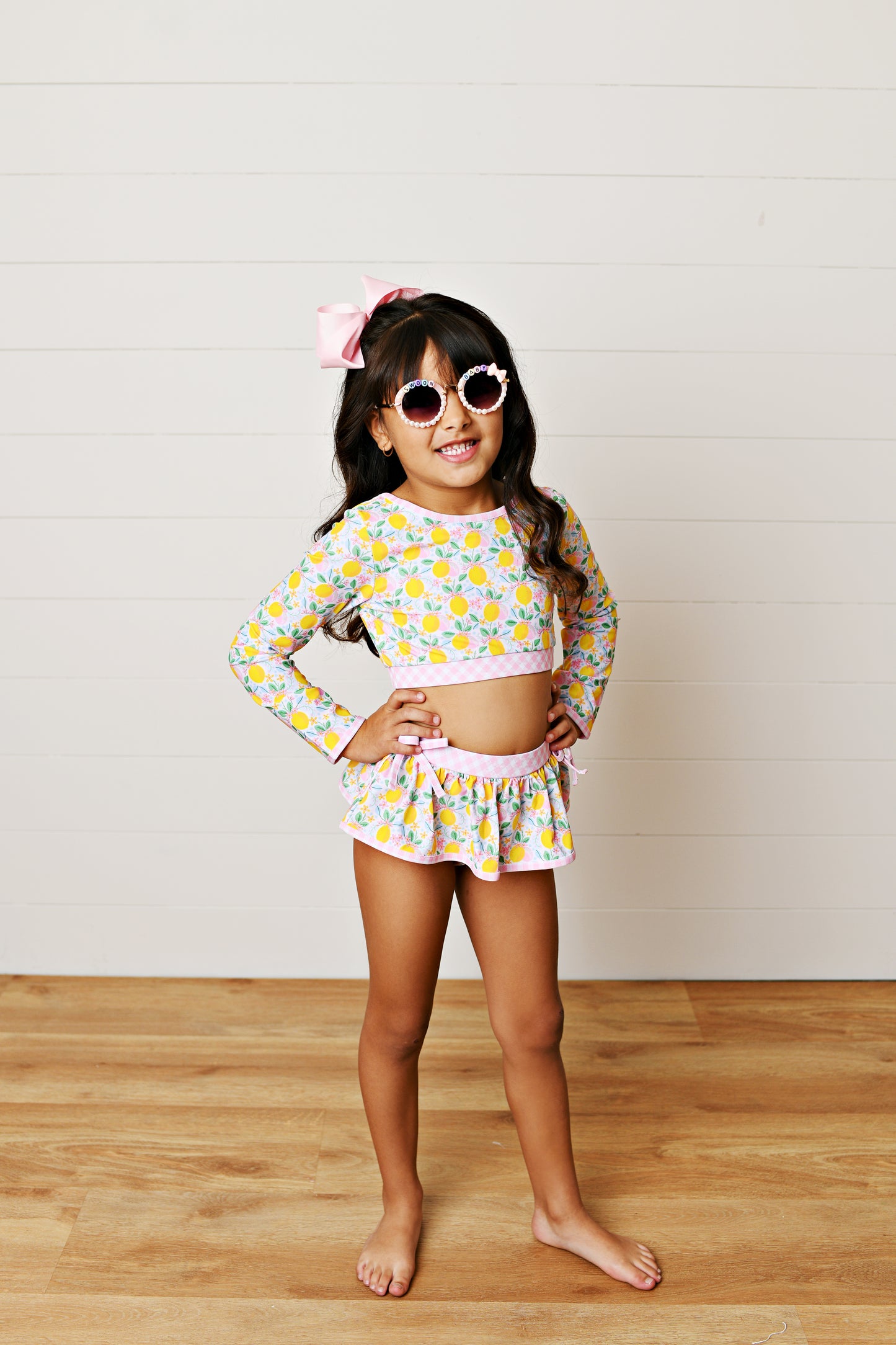 Two Piece Lemon Swim Suit