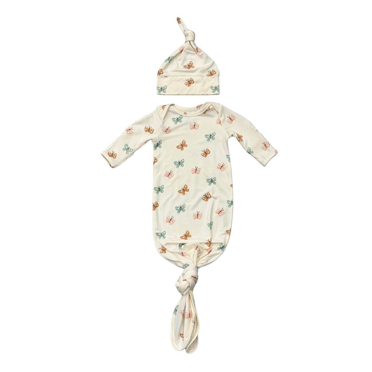 Knotted Sleeper Set Pastel Butterflies