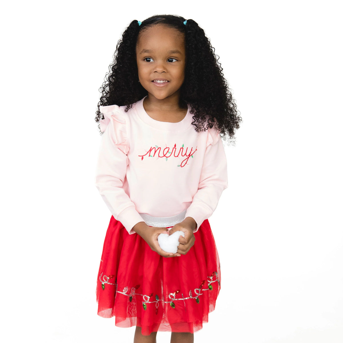 Christmas Lights Merry Ruffle Sweatshirt